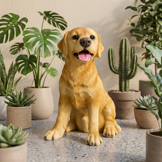 Bionic Realistic Labrador Statue, Weatherproof Resin Dog Decor, Gift for Dog Lovers