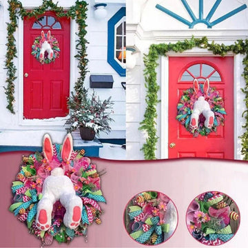 Easter Bunny Wreath Sticker