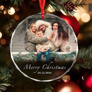 Personalized Couple Photo Hanging Ornament