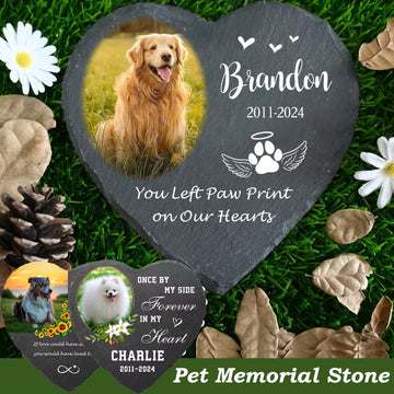 Personalized Pet Memorial Stone with Photo Printing