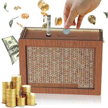 Wooden Piggy Banks, Cash Boxes, Reusable Assembled Cash Boxes
