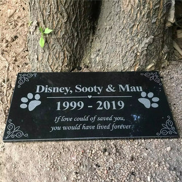Granite Pet Memorial Stones, Personalized Pet Grave Markers for Dogs or Cats