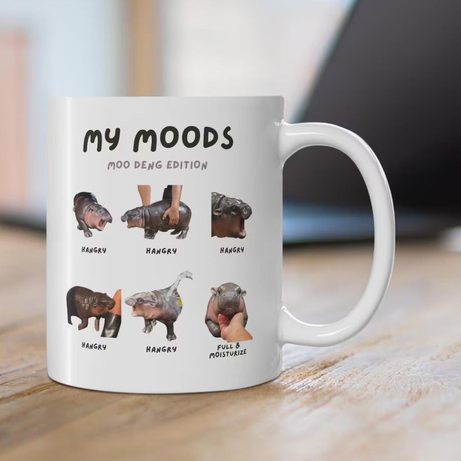 Moo Deng Hippo Mug