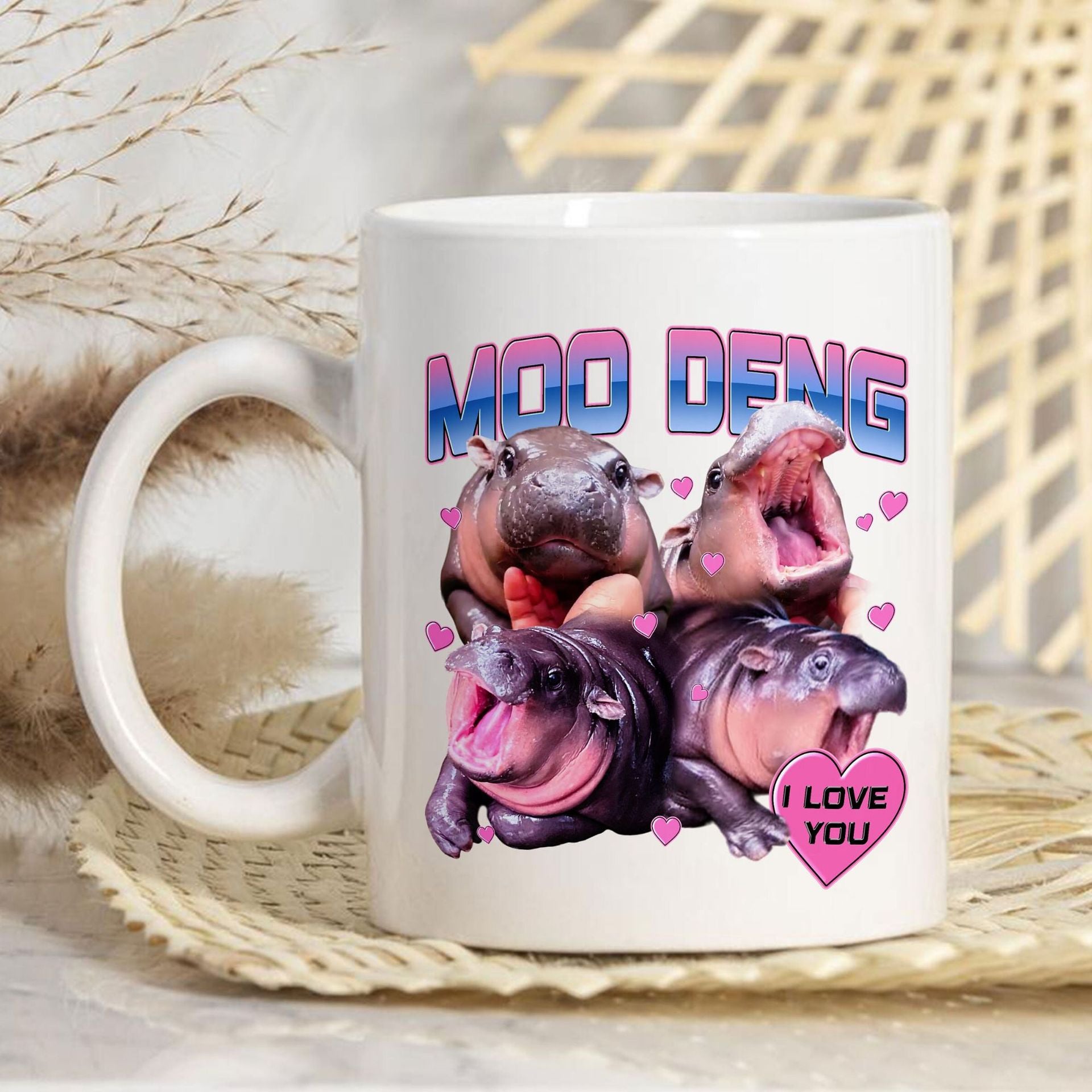 Moo Deng Hippo Mug