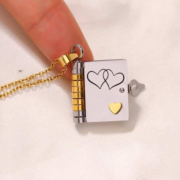 To My Bestie Book Necklace