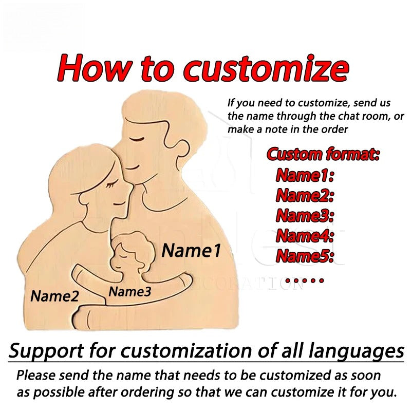Personalized Home Puzzles For Mother's Day Father's Day Warm Gifts