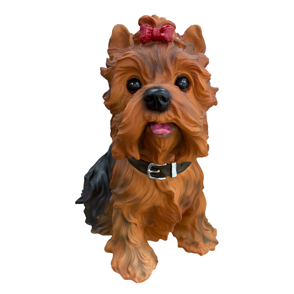Lifelike Yorkshire Terrier Resin Statue, Cute Garden Yard Decor, Gift for Dog Lovers