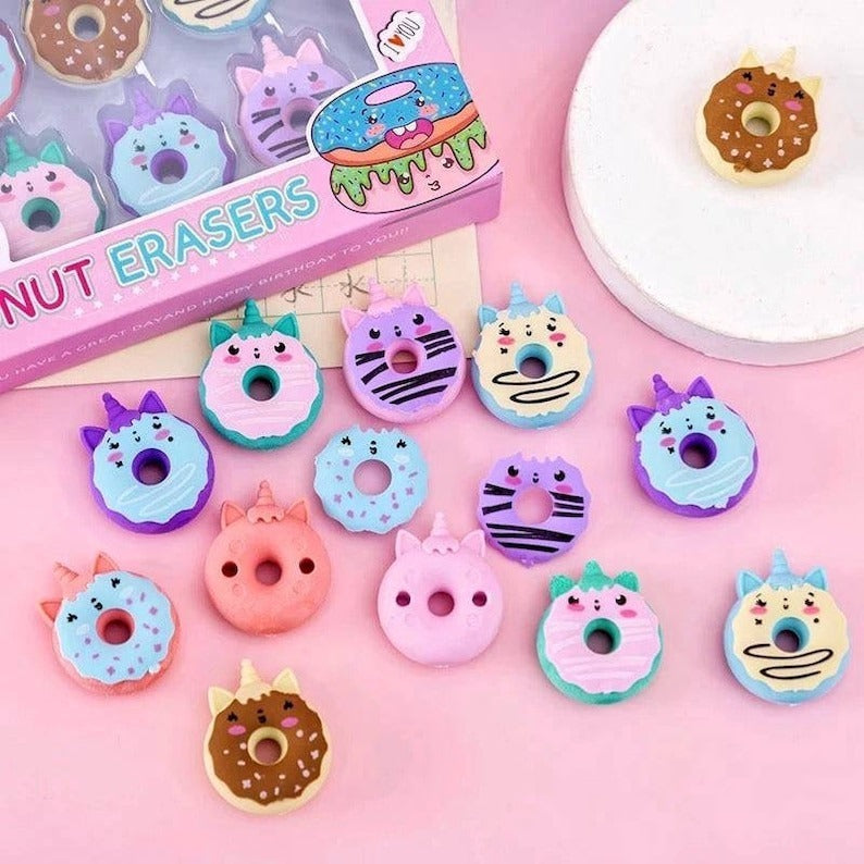 Cute Back To School Gifts - Unicorn Donut Shaped Eraser