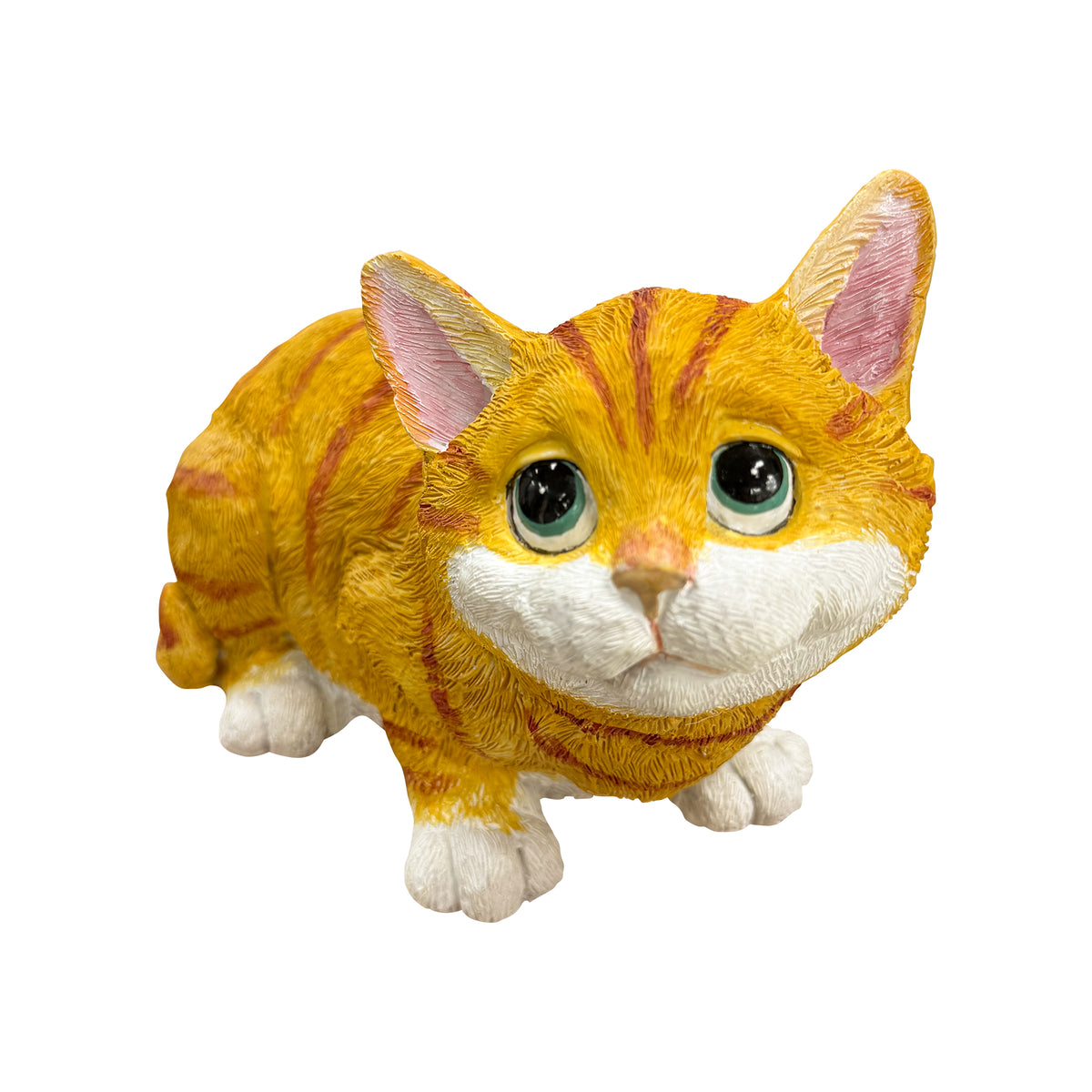 Lifelike Orange Tabby Resin Statue, Outdoor Garden Yard Decor, Gift for Cat Lovers
