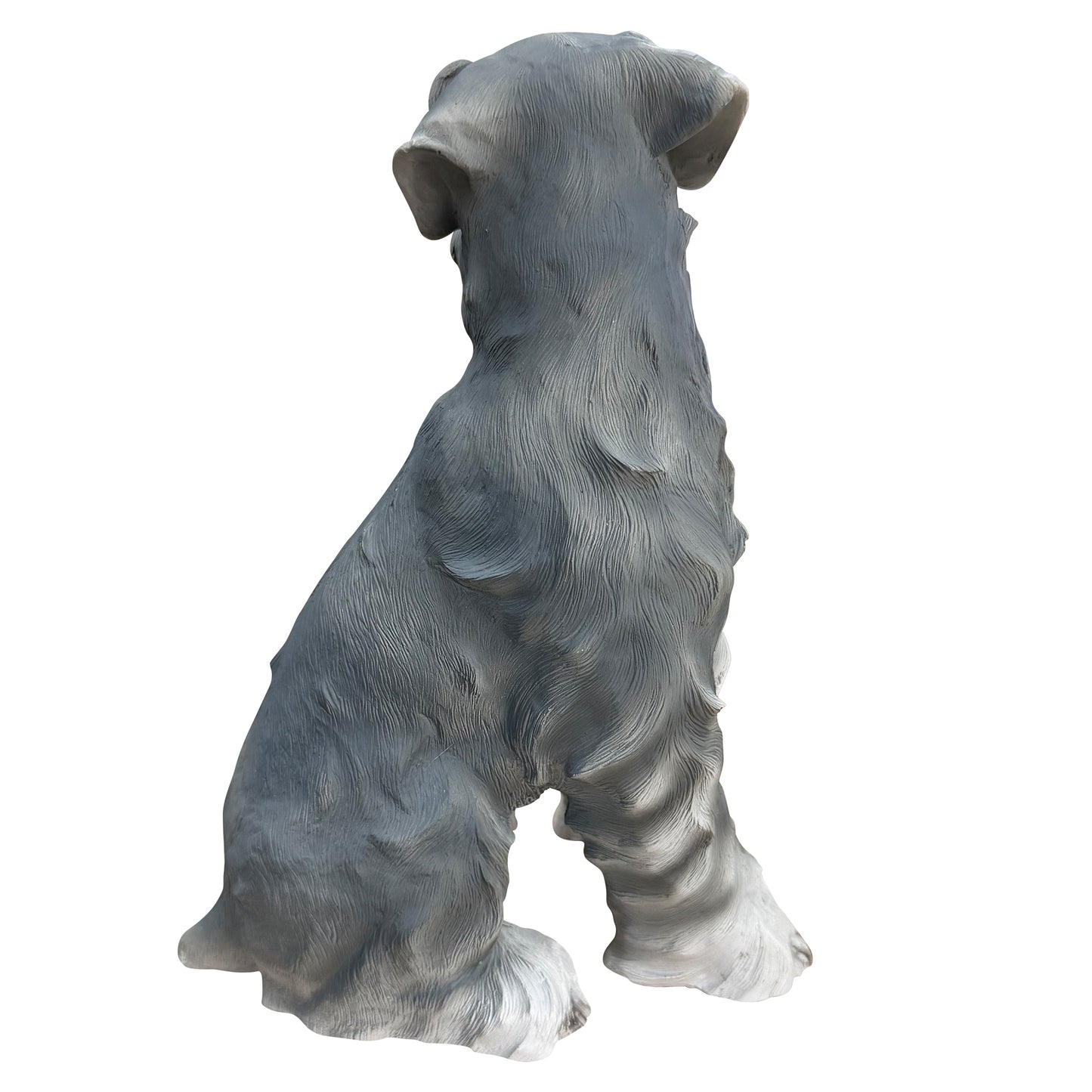 Lifelike Schnauzer Resin Statue, Outdoor Garden Patio Decor, Gift for Dog Lovers