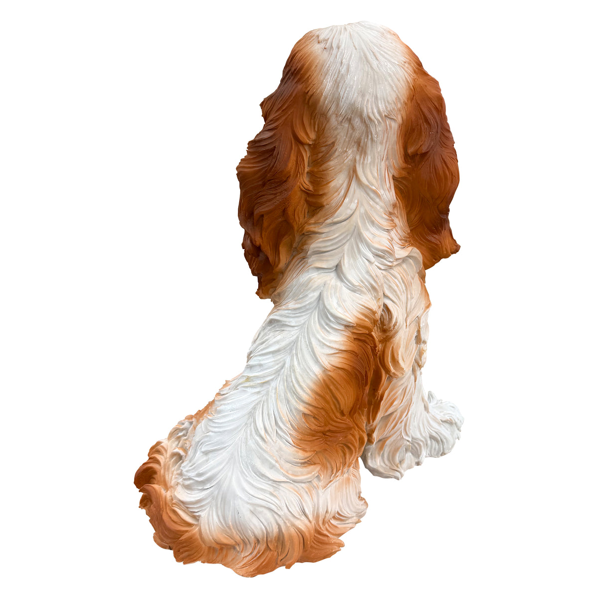 Lifelike Cavalier King Charles Spaniel Resin Statue, Patio Garden Dog Decor, Gift for Dog Lovers