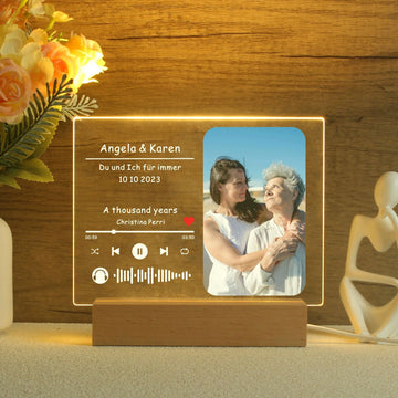 LED Photo Frame with Music Player and Custom Name Feature