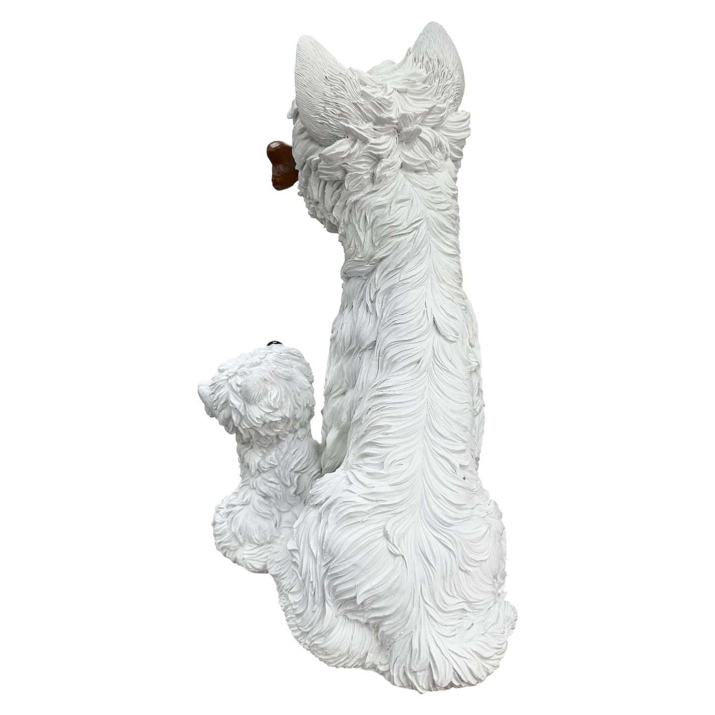 West Highland White Terrier Family Garden Statue Westie Dog Yard Decor Gift