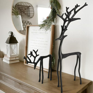 Black Reindeer Statues-Christmas Decorations