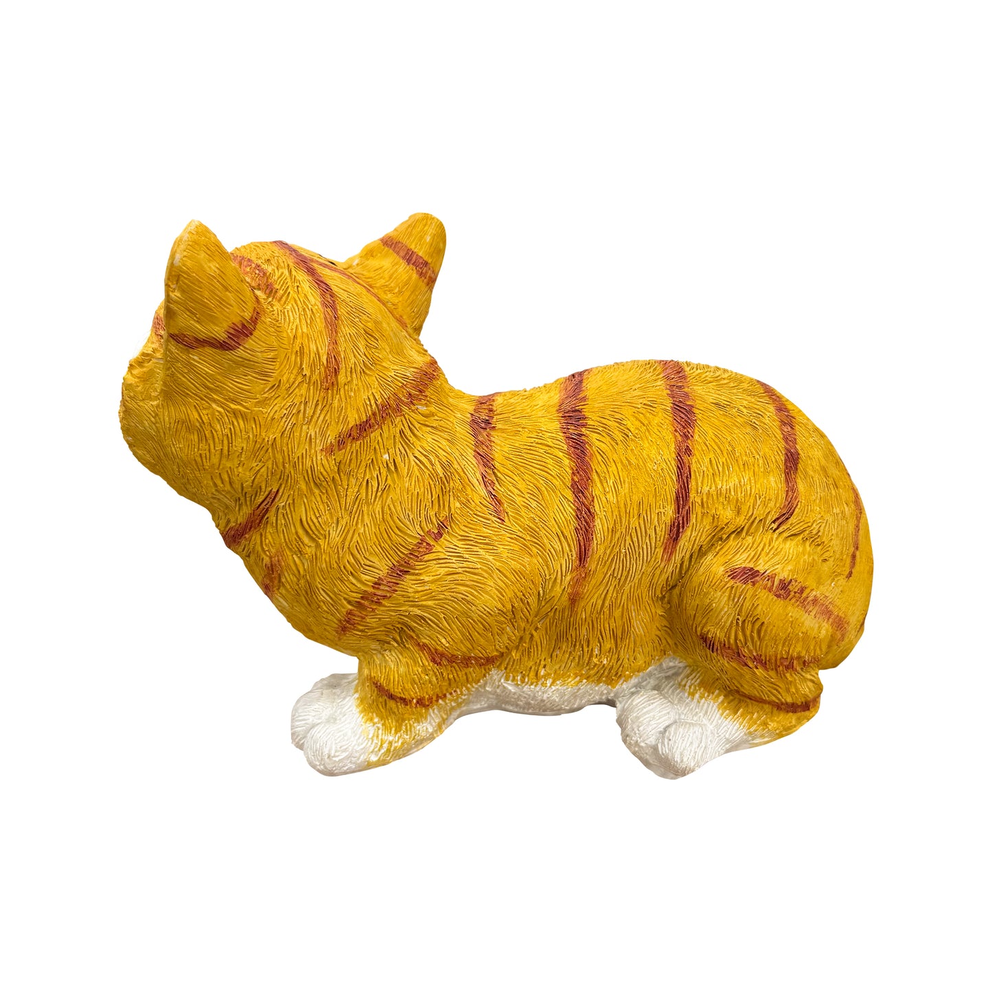 Lifelike Orange Tabby Resin Statue, Outdoor Garden Yard Decor, Gift for Cat Lovers
