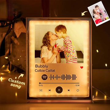 Personalized LED Acrylic Photo Frame with Integrated Music QR Code