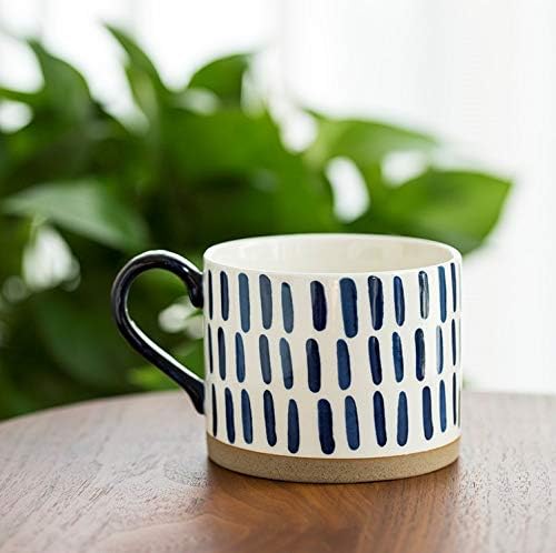 Elegant Hand-Painted Large Porcelain Ceramic Mug