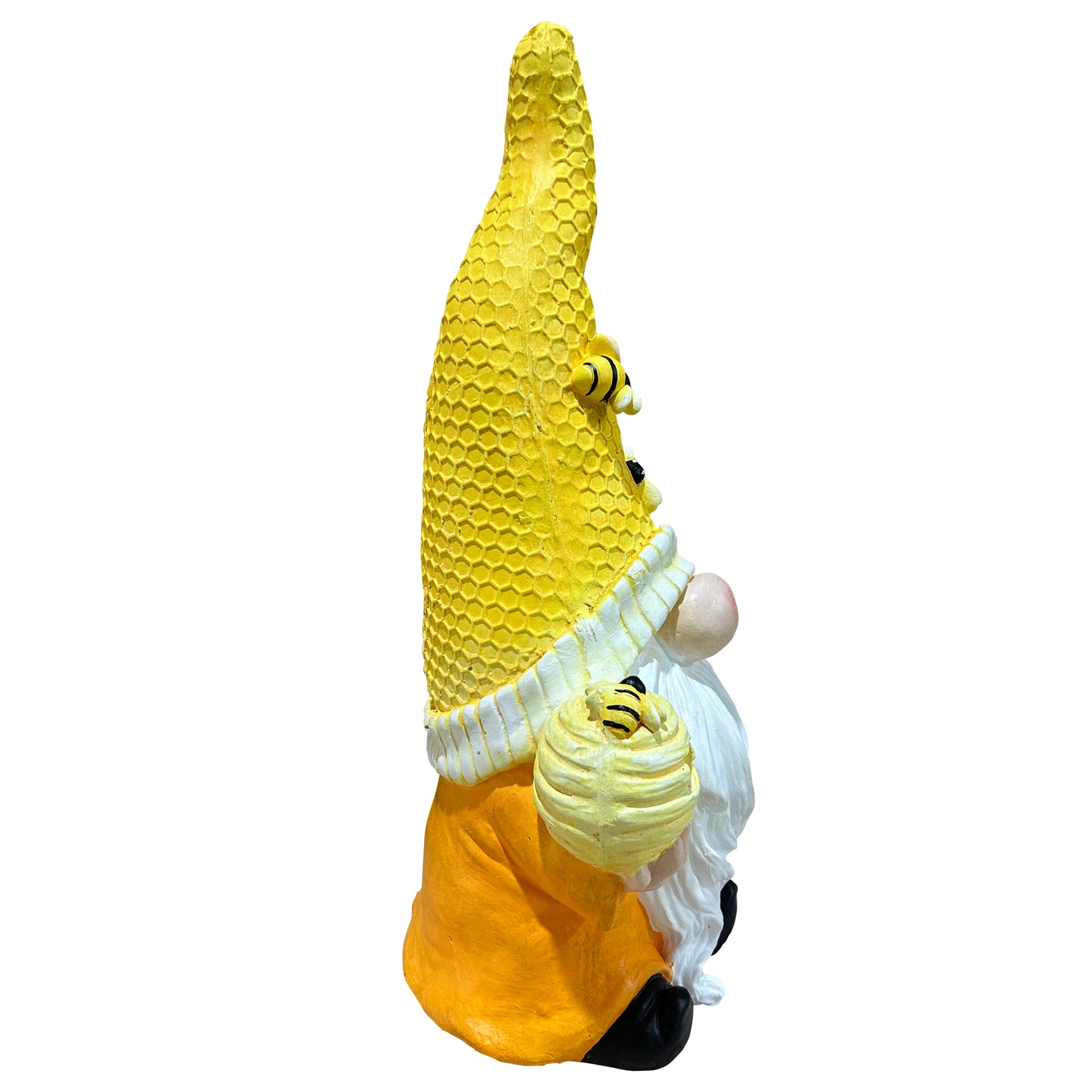 Bee Gnome Statue , Honeycomb Garden Gnome Decor, Gift for Plant & Bee Lovers