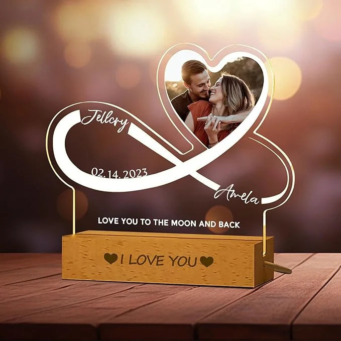 Personalized Night Light Valentines Day Gift Boyfriend Gift