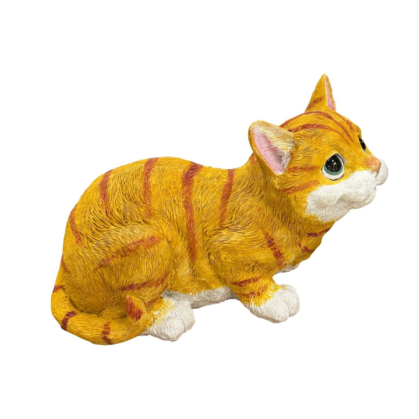 Lifelike Orange Tabby Resin Statue, Outdoor Garden Yard Decor, Gift for Cat Lovers