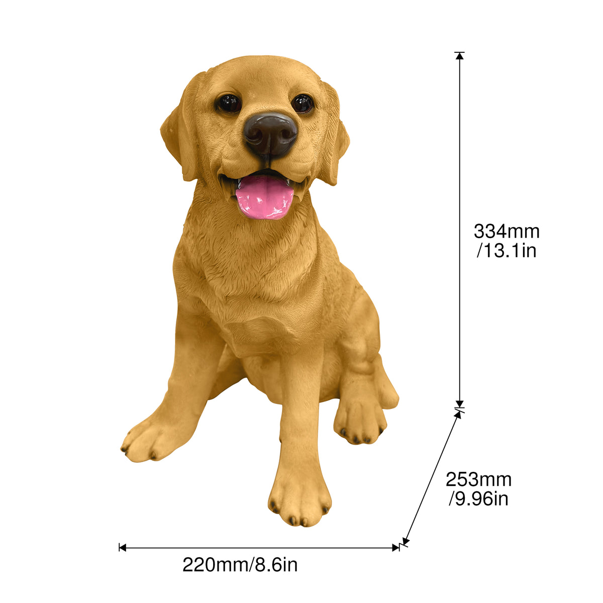 Bionic Realistic Labrador Statue, Weatherproof Resin Dog Decor, Gift for Dog Lovers