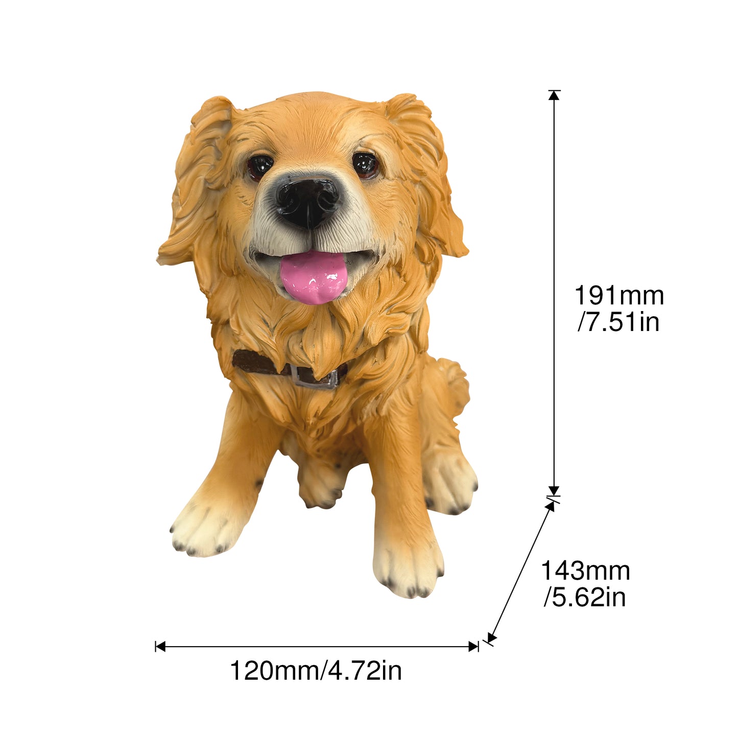 Lifelike Golden Retriever Resin Statue, Indoor & Outdoor Dog Decor, Gift for Dog Lovers