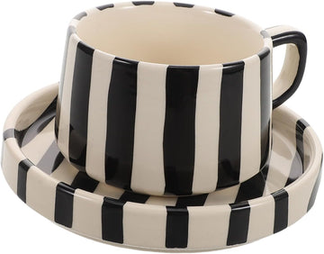 1-Set Ceramic Coffee Mug with Saucer