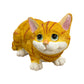 Lifelike Orange Tabby Resin Statue, Outdoor Garden Yard Decor, Gift for Cat Lovers