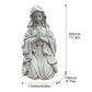 Kneeling Praying Virgin Mary Resin Statue, Religious Altar Decor, Spiritual Gift for Believers