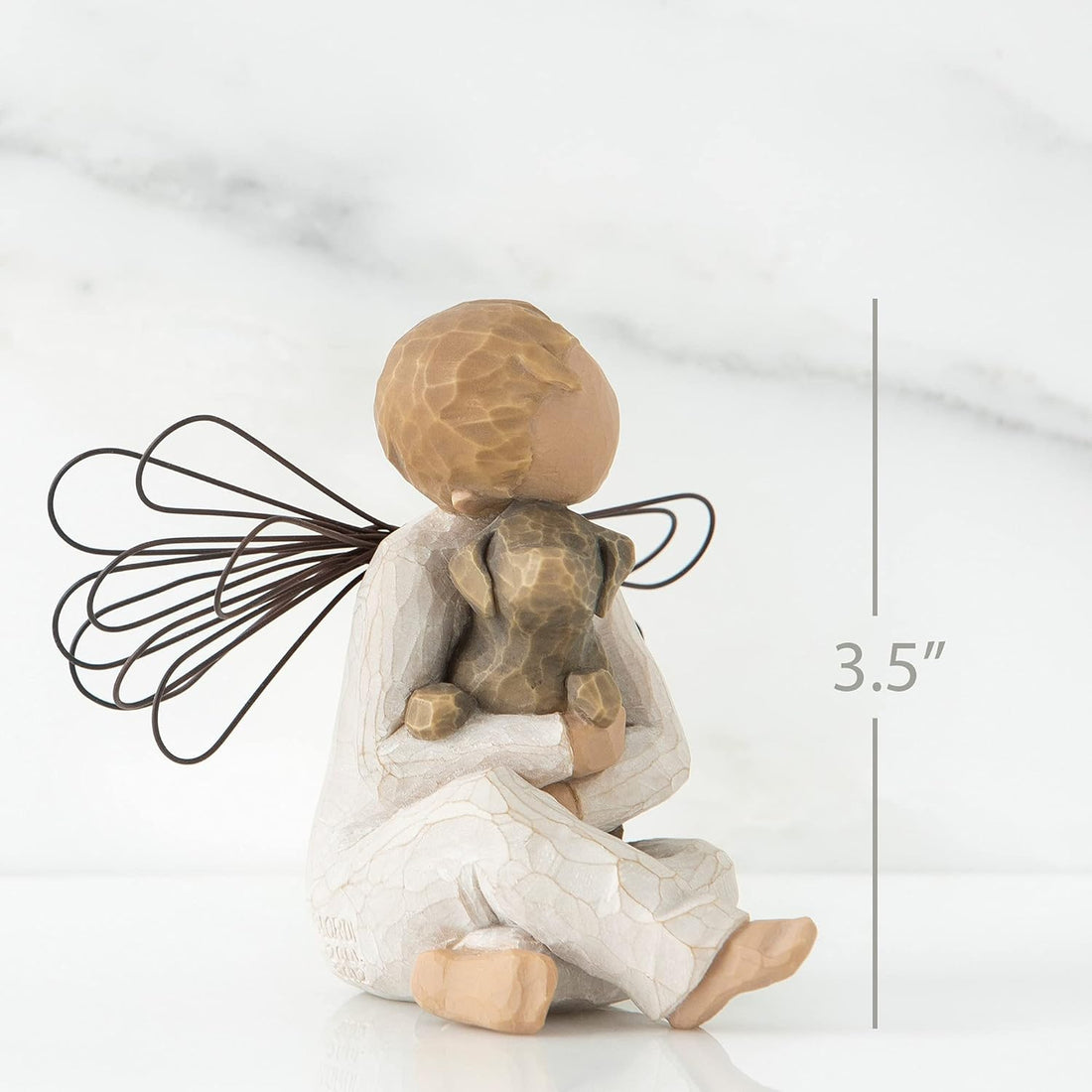 Willow Tree Angel of Comfort Hand-Painted Resin Figure with Dog