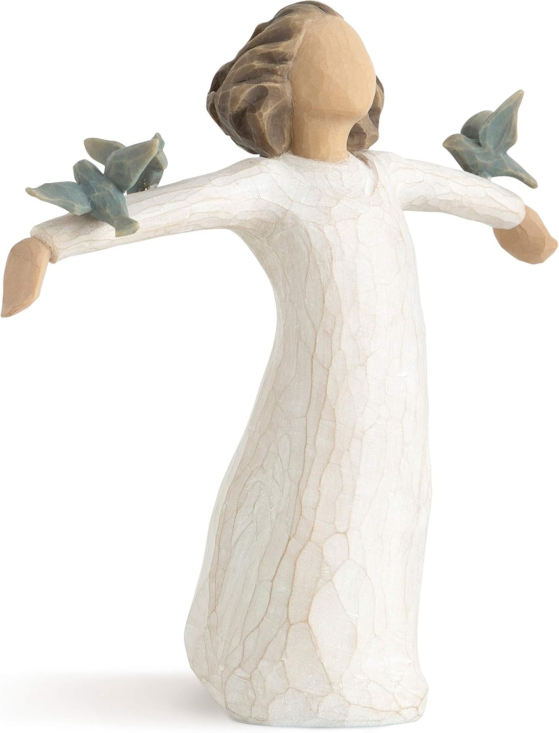 Willow Tree "Happiness" Hand-Painted Resin Figure with Three Bluebirds