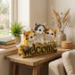 Three Kittens Welcome Resin Statue, Front Porch Entry Decor, Gift for Cat Lovers