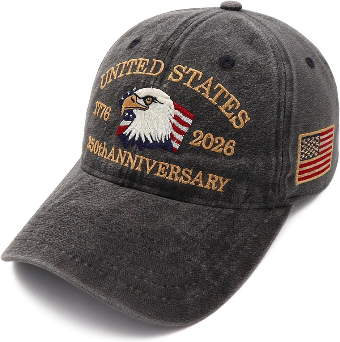 1776-2026 Patriot Baseball Cap Adjustable Classic Retro Embroidered Eagle Hat for Men Women Gifts