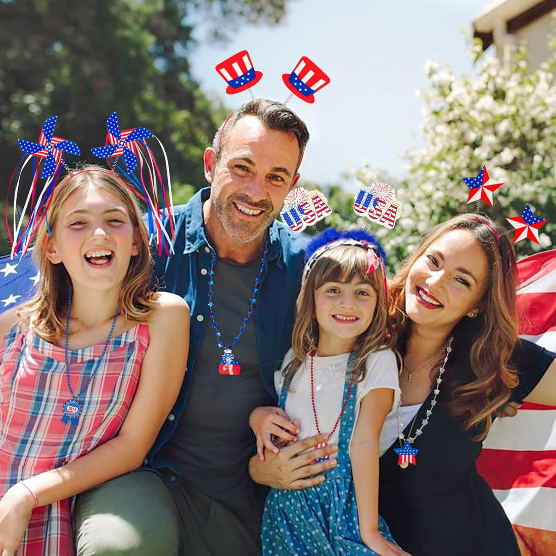 12PCS 4th of July Headbands, Fourth of July Party Decorations Accessories