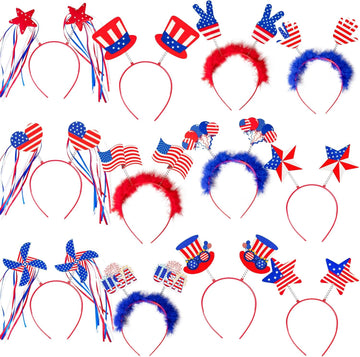 12PCS 4th of July Headbands, Fourth of July Party Decorations Accessories