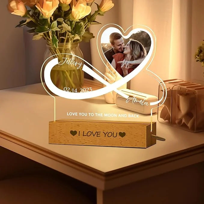 Personalized Night Light Valentines Day Gift Boyfriend Gift