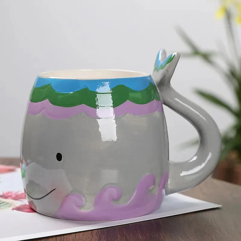 Animal Shaped Ceramic Cup with Handle