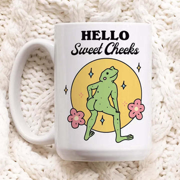 Frog Design Coffee Mug with Uplifting Message