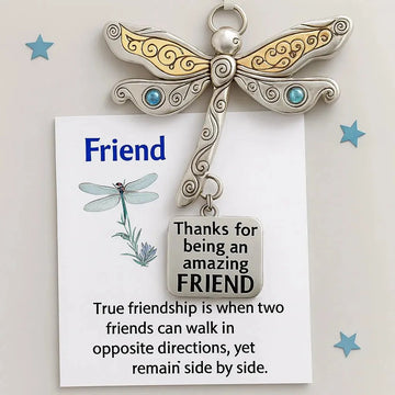 Friendship Dragonfly Ornament With Sentimental Quote