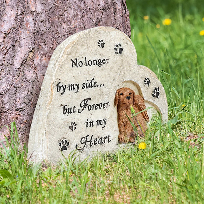 Dog Memorial Stone Resin Pet Memorial Sympathy Statue