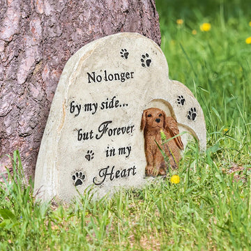 Dog Memorial Stone Resin Pet Memorial Sympathy Statue