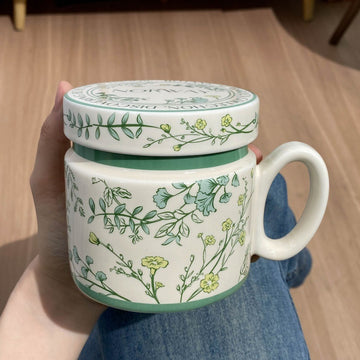 Floral Pattern Porcelain Tea Cup for Office and Home Use