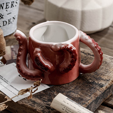 3D Octopus Ceramic Coffee Mug