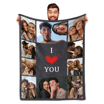 Personalized Photo Blanket with Custom Design