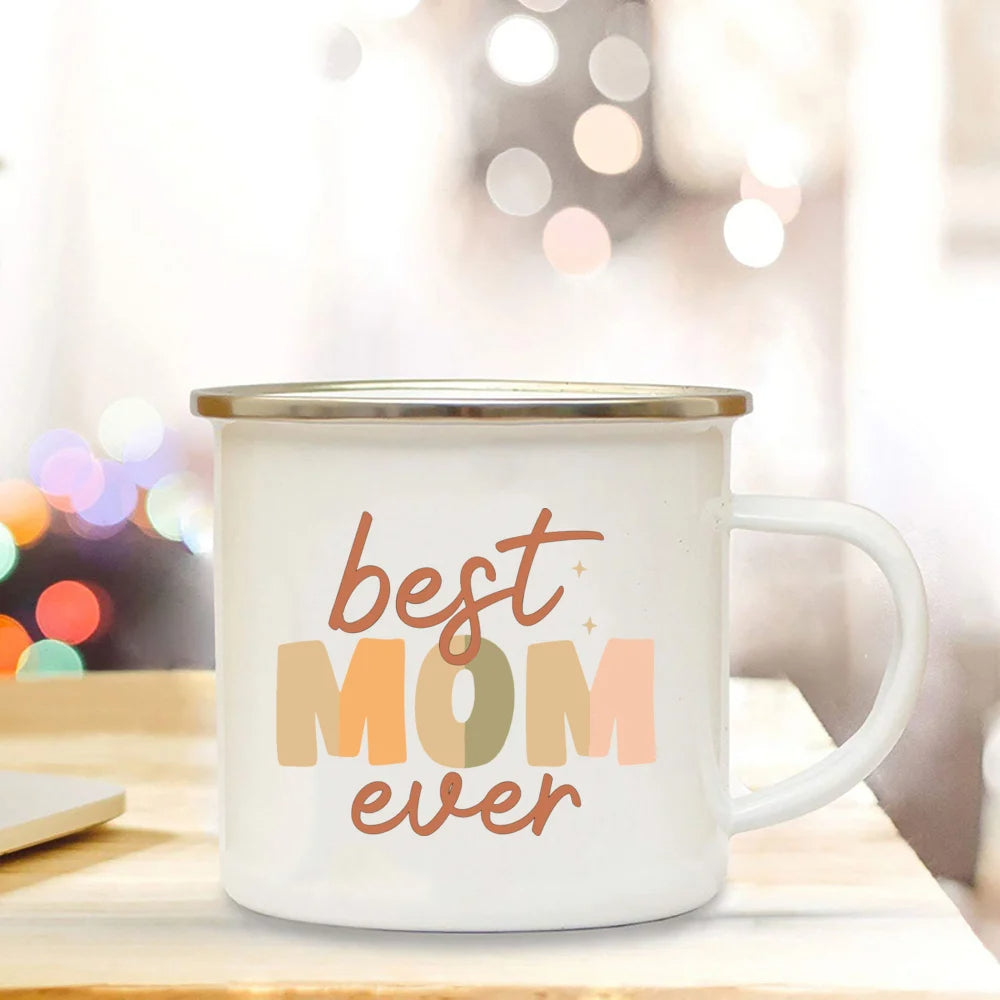 Best Mom Ever Enamel Cups Mothers Day Gift for Mom Mommy Birthday Gifts