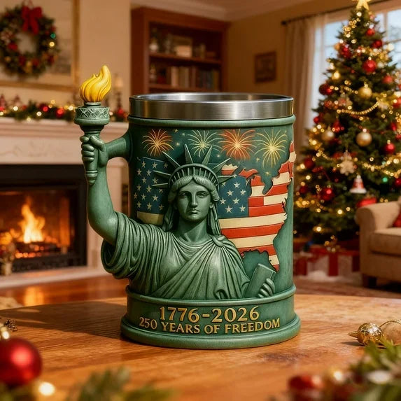 Statue of Liberty Torch Mug with Arm-Shaped Handle