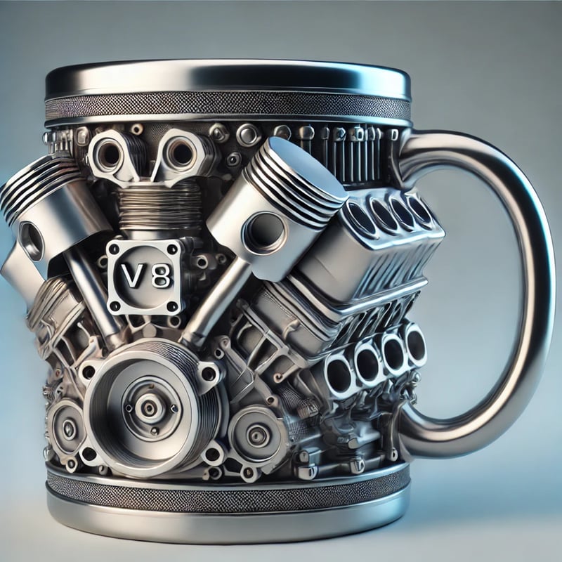 V8 Engine Stainless Steel Mug