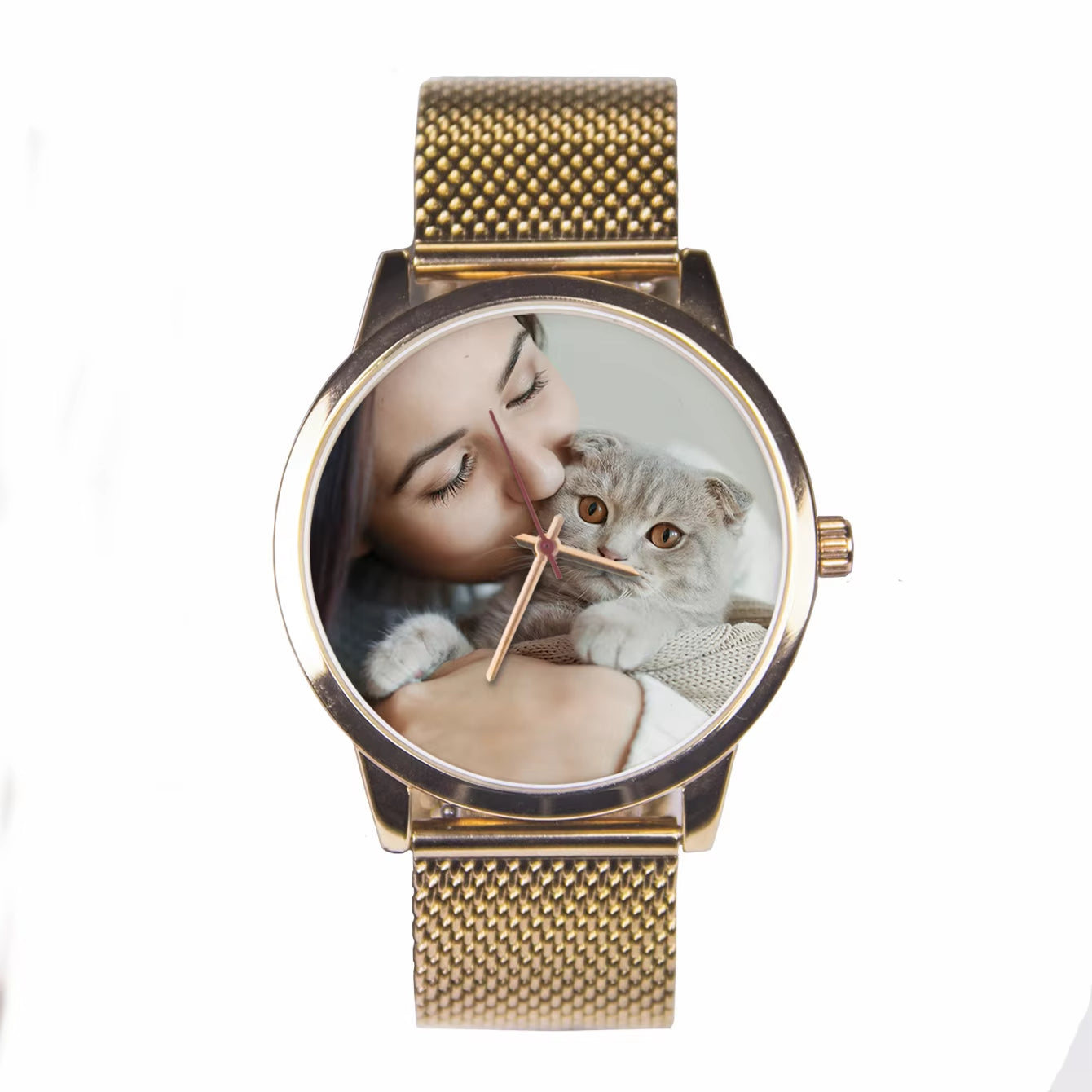 Custom Made Universal Watches for Men Pattern Silver Watch Men Wrist Original Photo
