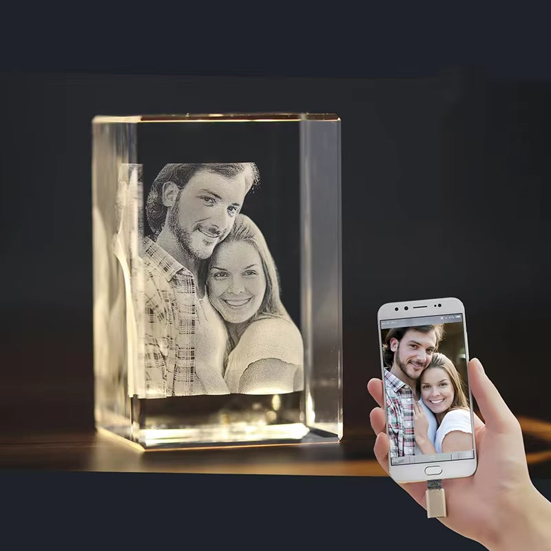 Customized Photo 2D Laser Engraving Crystal Photo Frame