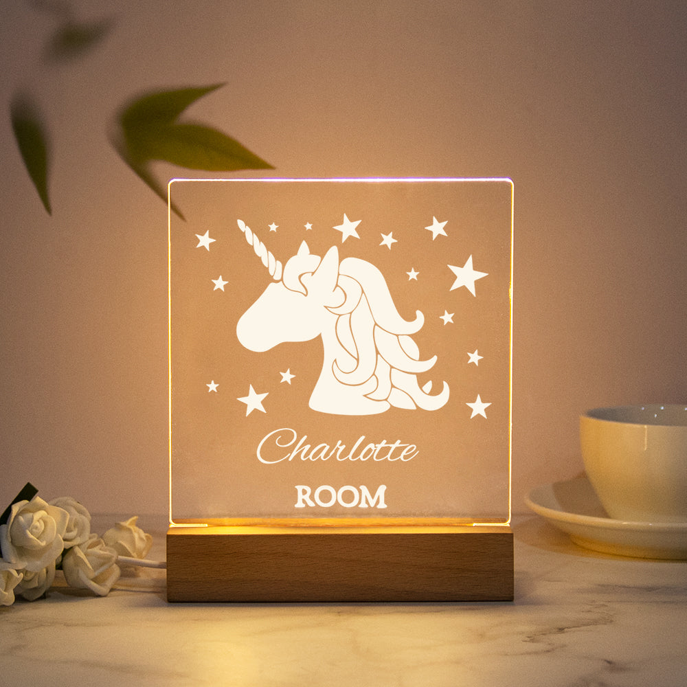 Personalized Nightlight USB LED Customized Name 3D Lamp